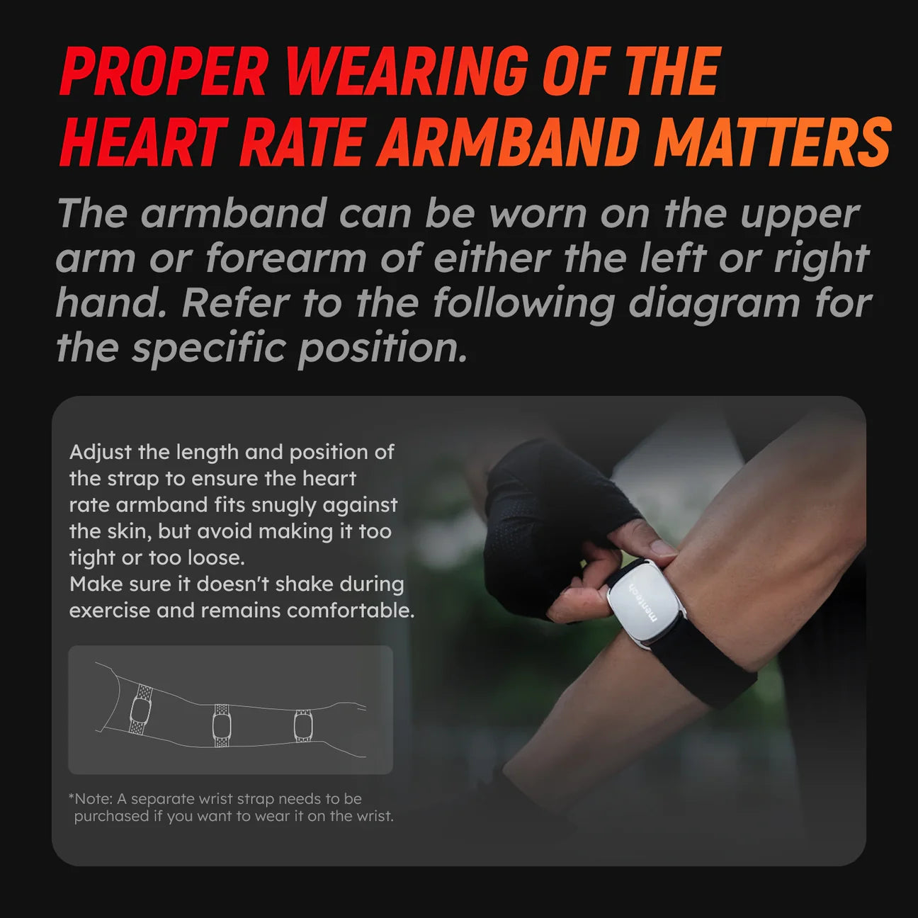 Mentech Passion HRM01 Heart Rate Armband Meter