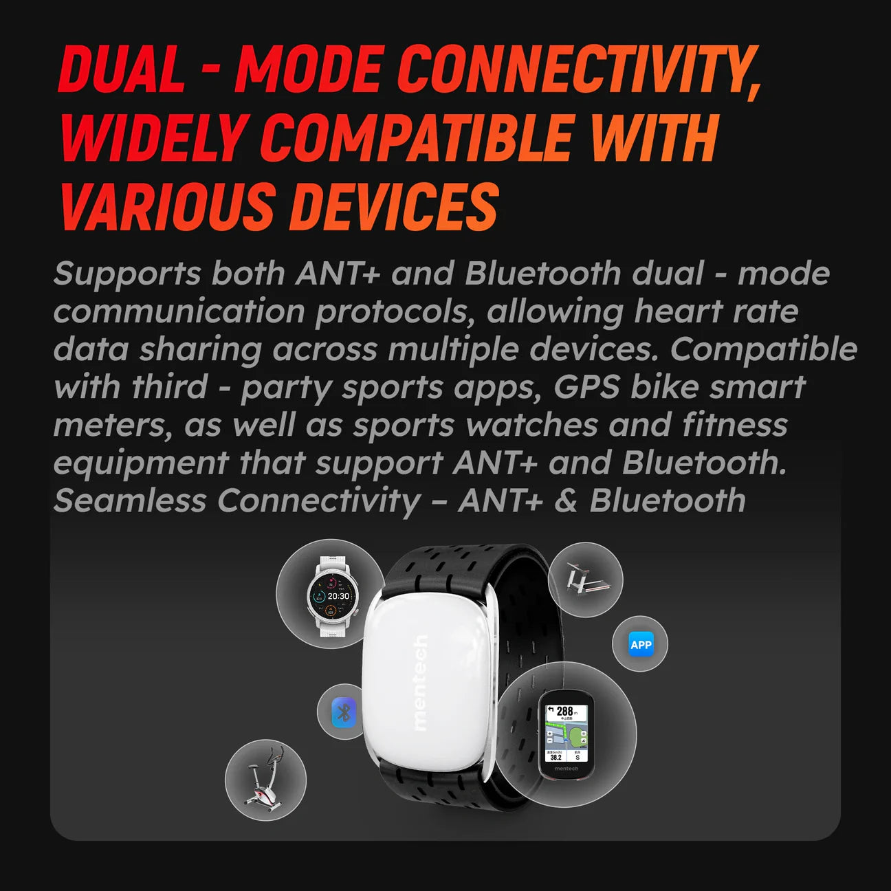 Mentech Passion HRM01 Heart Rate Armband Meter
