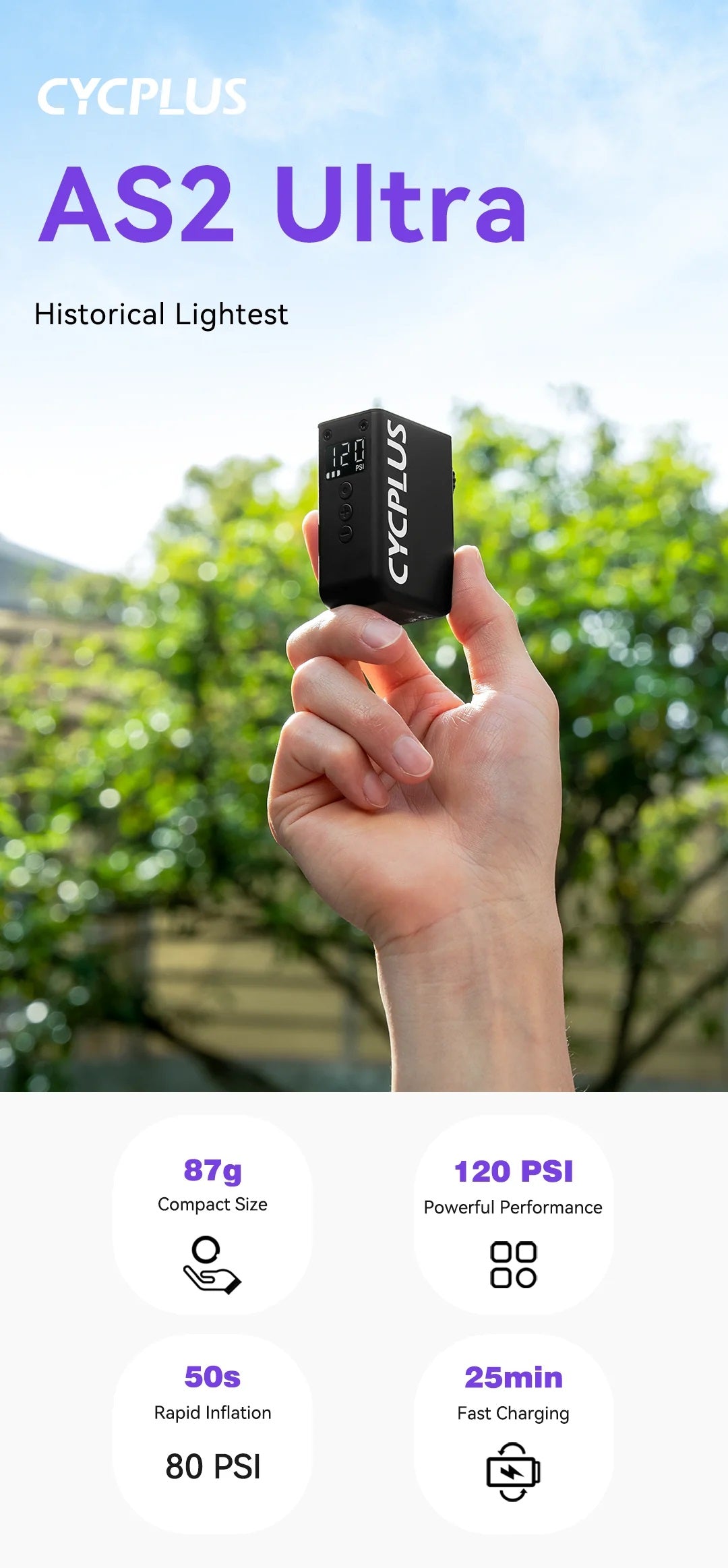 Cycplus AS2 ULTRA Tiny E-pump