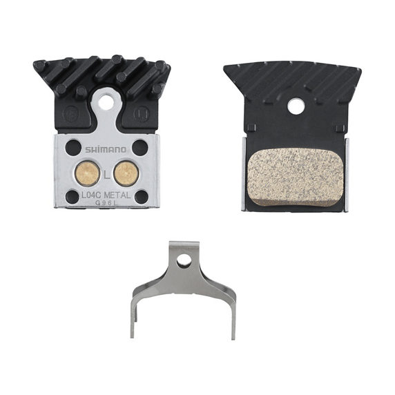 SHIMANO DISC BRAKE PAD BP-L04C-MF METAL WITH FIN 1 pair