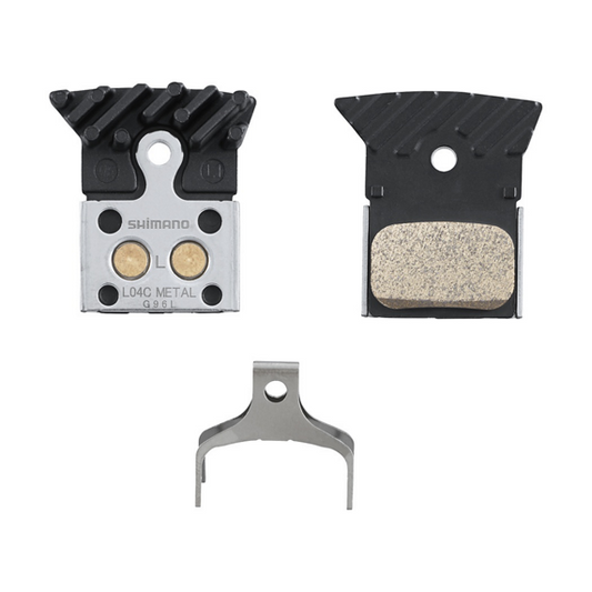 SHIMANO DISC BRAKE PAD BP-L04C-MF METAL WITH FIN 1 pair